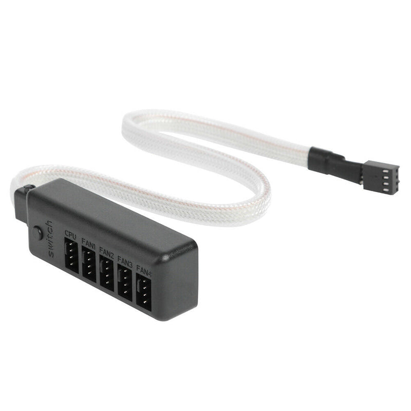 1 to 5 Multi Way Fan HUB 4Pin RGB Cooler Splitter Adapter for Desktop PC Case