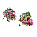 100Pcs Colors Flower Glass Pearls Charm Beads Pendant fit Necklace Bracelet