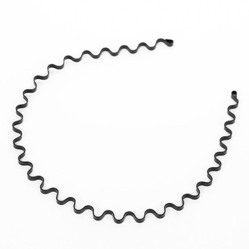 Fashion Spiral Waved Sports Hairband Men Women Hair Hoop Headwear (1pc) A