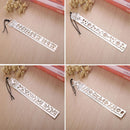 4 Pcs Creative Ultra-thin Hollow Metal Fairy Tale World Ruler Bookmark 14*2.5cm