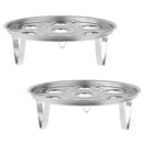 2pcs Stackable Stainless Steel Steamed Egg Rack Trivet For Egg Holder Or Eg