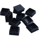 Plastic Square Tube Inserts End Blanking Cap 38mm x 38mm 10 Pcs Black
