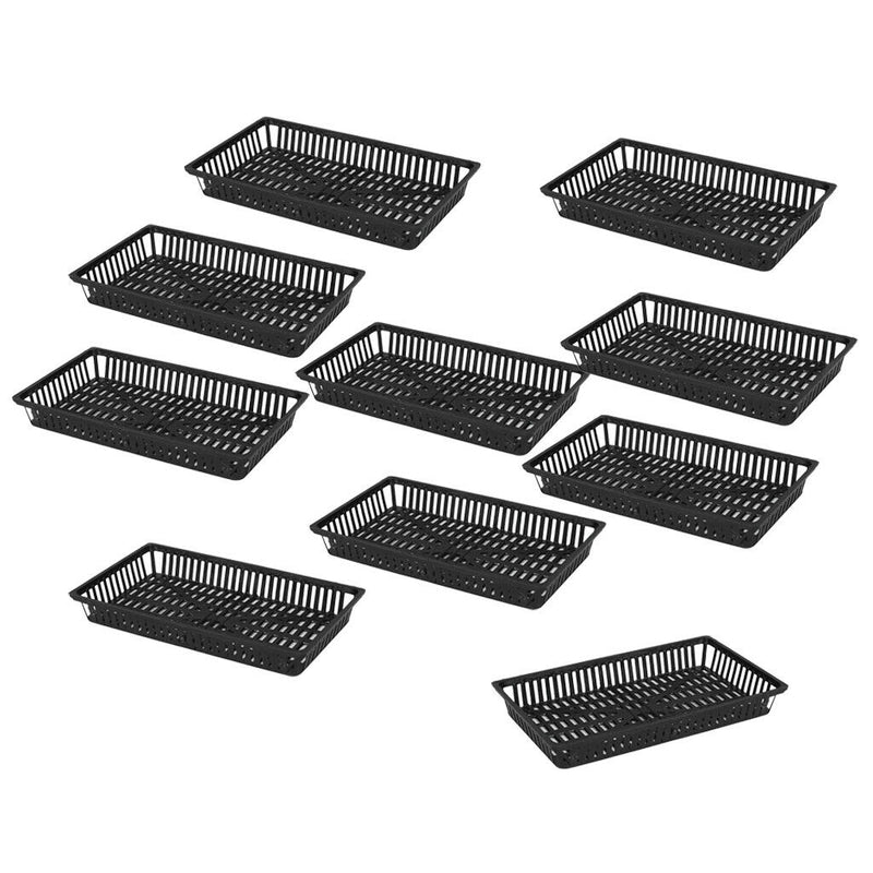10x Useful Rectangle Plastic Aquatic Pond Water Plants Planting Basket