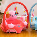 Cartoon Baby Infant Learning Sit Chair Baby Support Seat (Red w/ Pole) A
