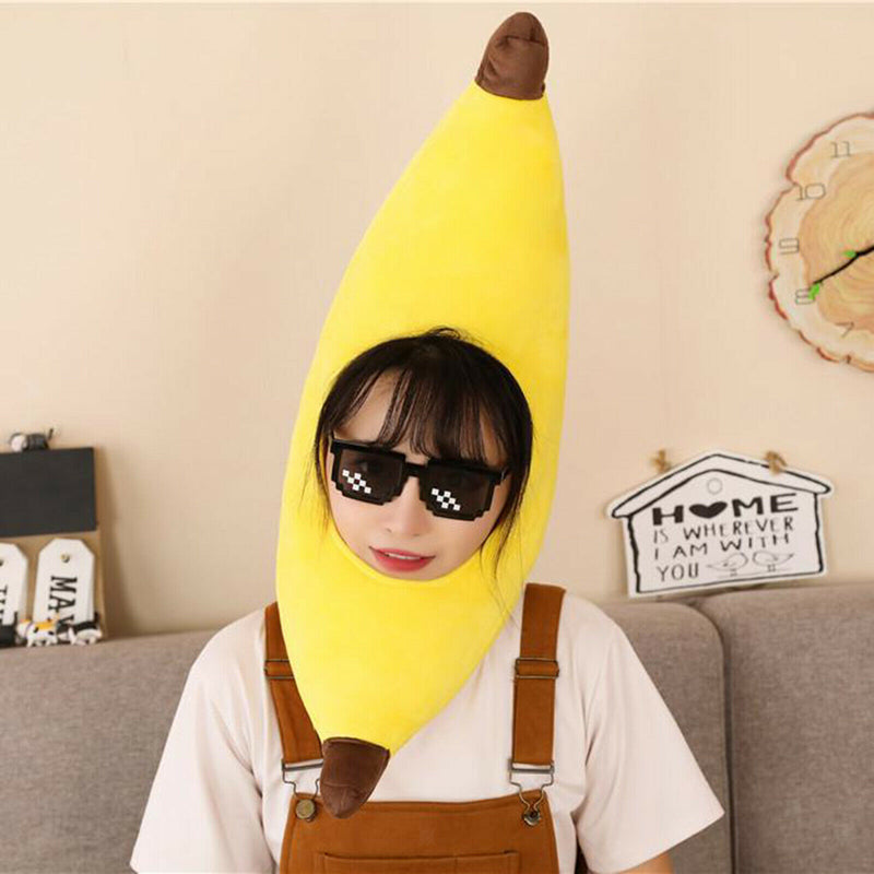 Unisex Funny Banana Hat Yellow Novelty Fancy Dress Party Head Accessory Hat