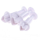 3pcs Love Heart Shape Cookie Plunger Cutter Fondant Gumpaste Cupcake Topper M â„–[