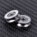 20pcs Deep V Groove Roller Guide Wire Pulley Rail Track Ball Bearing 3x12x4mm