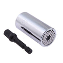 2Pcs 7-19mm Gator Grip Universal Socket Wrench w/Power Drill Adapter Tool