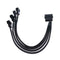 4pin IDE Molex to 4-Port 3Pin/4Pin Cooler Cooling Fan Splitter Power Cable