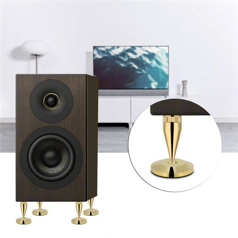 8 Pairs 6 X 36Mm Copper Speaker Spike Isolation Stand + Base Pad Feet Mat S E9J1