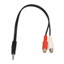 3.5mm stereo adapter headphone jack to 2 RCA jack adapter audio cable, 3.5m