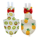 2 Pieces Birds Reusable Nappies Pocket Kiwi Fruit and Pineapple Pattern Cloth