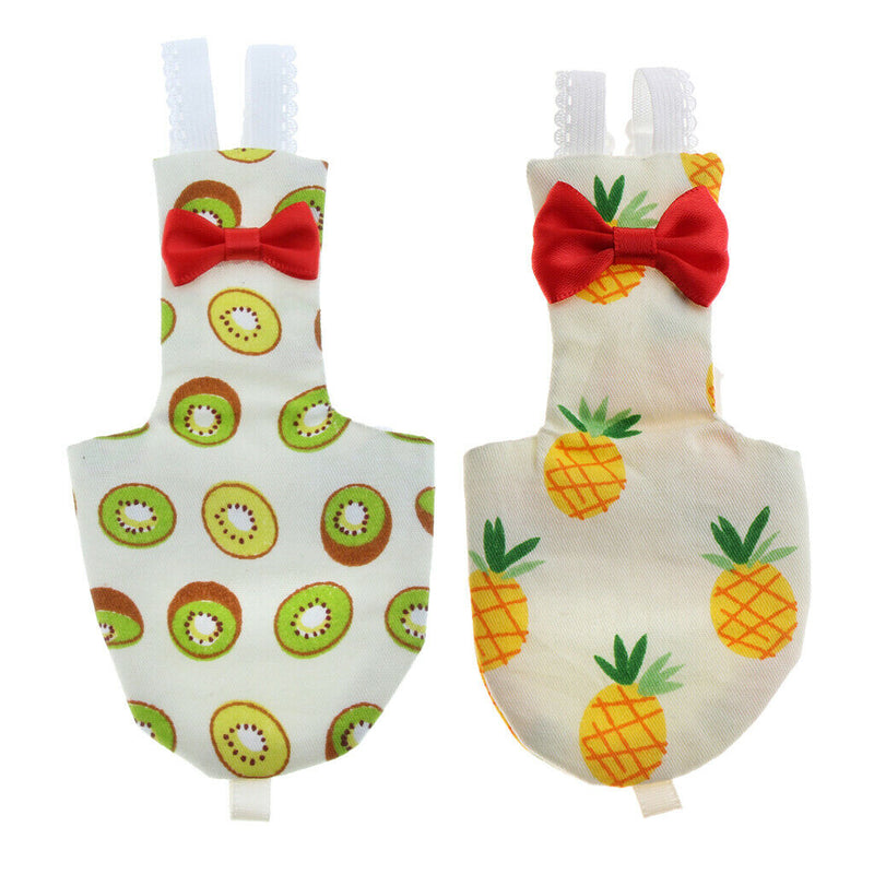 2 Pieces Birds Reusable Nappies Pocket Kiwi Fruit and Pineapple Pattern Cloth