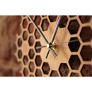 Creative Bamboo Wall Clock Simple Modern Design Honeycomb Natural Wooden Wa