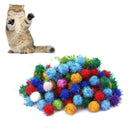 Lot 100pcs Glitter Tinsel Pompom Balls Small Ball Cat Toys pet Puppy Making A0I6