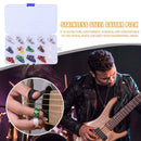 15pcs/set Celluloid Stainless Steel Finger Thumb Guitar Picks for Electric Bass