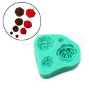 New Rose Flower 4 Cavities Silicone Chocolate Making Mold Sugar Paste Cake Mould