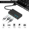 4-Port USB3.0 HUB High Speed Adapter Cable for Multi-device Computer Laptop
