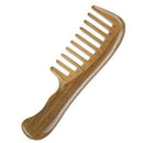 Natural Green Sandalwood Wooden Comb - No Snags, No Tangle, No Static Hair