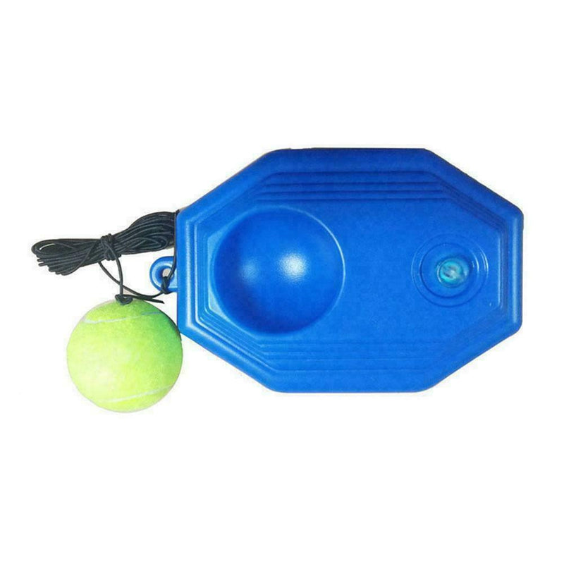 1* Blue Tennis Training Tool Selfstudy Practice Rebound Ball Baseboard H7O4