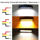 1x 6" 60W Car Top LED Offroad Work Light Bar Dual Color White & Amber Waterpr FT