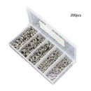 Stainless Steel 200pcs 5 Size Fishing lures Split Rings For Fish Snap Con ARB