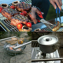Outdoor Stainless Steel Barbecue Bracket Camping Bbq Multi-Tools Picnic Fol