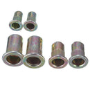 100Pcs Rivet Nut Mixed Zinc Steel Rivnut Insert Nutsert Threaded Case Kit