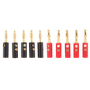 10pcs Banana Plugs Screw Type 4mm Plug Audio Speaker Cable Wire Connectors