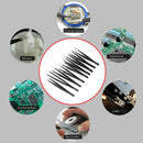 9pcs Precision ESD Anti-Static Stainless Steel Tweezers Kits for Electronic vfg