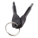 Screwdriver Charm Keychain Keyring Travel Hiking Outdoor Portable Tool Black