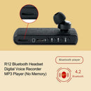 R12 Wireless Bluetooth 4.2 Handsfree Earphone Voice Sound Recorder Recording Pen