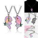 Fashion Best Buds Print Lighter Partly Heart Shaped-Necklace Pendant Gifts Hot