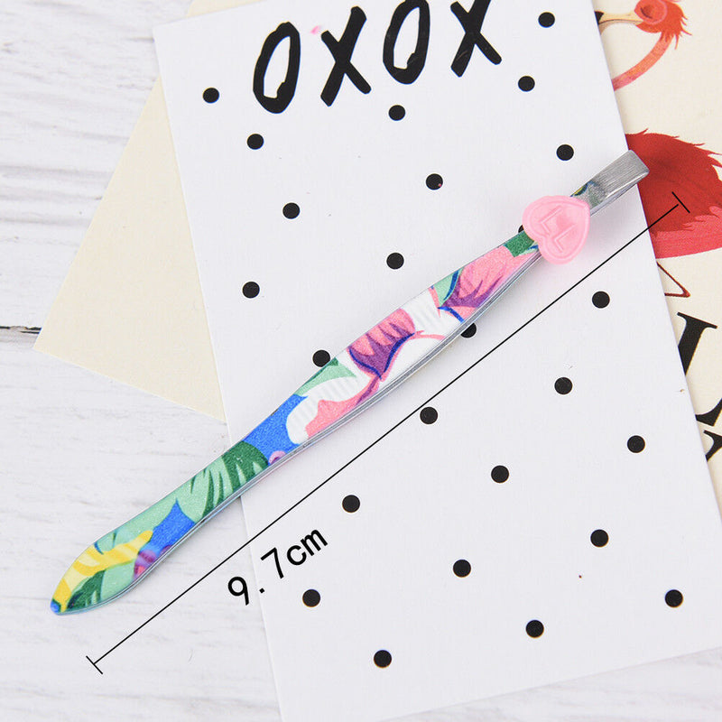 Professional Stainless Steel Slant Tip Hair Removal Eyebrow Tweezer Makeup ZP TO