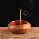 1Pcs Rosewood Incense Burner Stick Holder Bowl Shape Censer Home DecorationB Ew