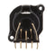 Curved XLR 5Pins Male Chassis Panel Mounted Socket Adapter for DMX MIC
