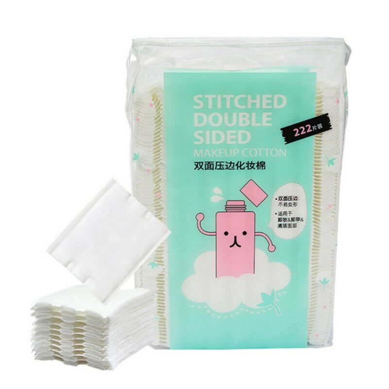 222Pcs Double Side 3 Layer Makeup Cotton Pads Sealed Cotton Puff Nail Art T I9V4
