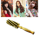 Bristle Hair Curling Brush Wooden Round Comb Hairstyling Magic Curl Brush