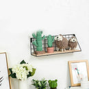 Wall Rack Iron Flower Vase Holder Multi-use Wooden & Iron Wall Sundries Hol