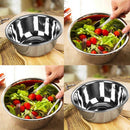 Thicken Stainless Steel Mixing Small/Large Kitchen Egg Salad Dough  Hot
