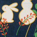 Japanese Doorway Curtain Noren Rabbit Under Moon For Home Decoration 85X150 N4N6