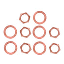 10PCS 3/8'' Guitar 9.36mm Nuts Lock Washer for Electric Guitar Bass Parts