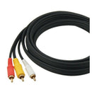 3 RCA Male to 3 RCA Male M/M Audio Video Cable Cord 3 Meters