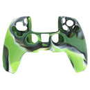 Camouflage Controller Cover for Sony PS5 Silicone Protective Guard (Green) A