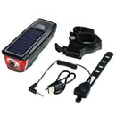 Cycling Solar Power Led Light Waterproof Usb Rechargeable Bike Front Headli