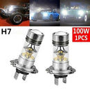 2 Pair Mini 100W SMD Automobile Front Foglight Driving Lights Bulbs H7