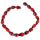 20Pcs Ladybug Lampwork Glass Spacer Beads Red 15x10mm