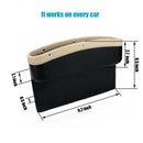 Car Seat Pockets Pu Leather Car Side Seat Organizer Seat space Filler Catch