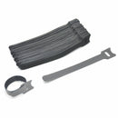 50Pcs Durable Black Cable Cord Nylon Strap Hook Loop Ties Tidy Organiser Tool