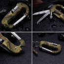 4 In 1 Multifunctional Tool Carabiner Hook Cutter Gear EDC Tool Camping Hot C9F6
